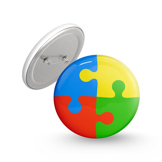 Puzzle Pin-back Button Badge