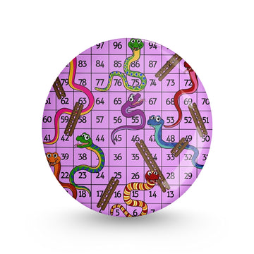 Snake & Ladder Pin-back Button Badge