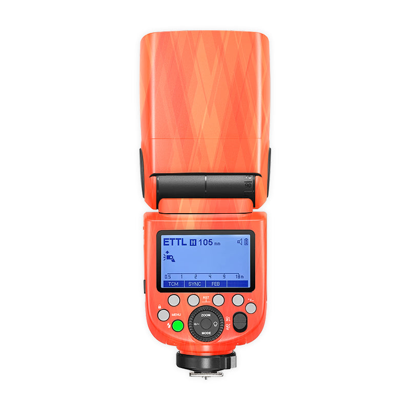 Red and Orange Stripes Camera Flash Skin