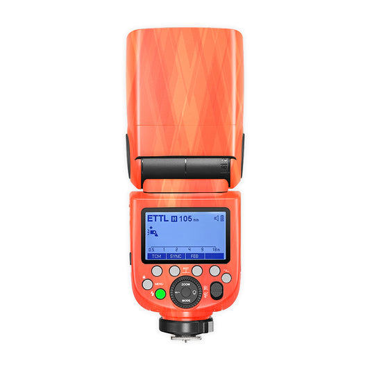 Red and Orange Stripes Camera Flash Skin