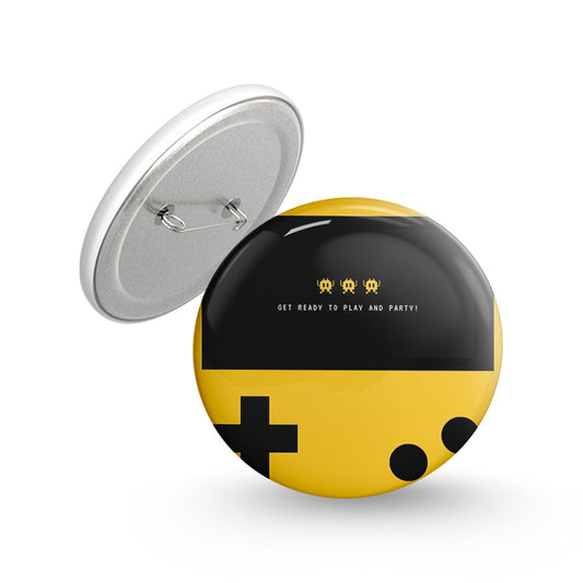 Joystick Pin-back Button Badge