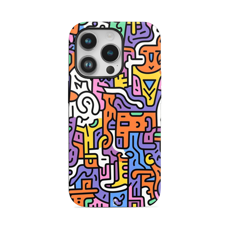 Colourful Scribble Flexible Soft Silicone Case