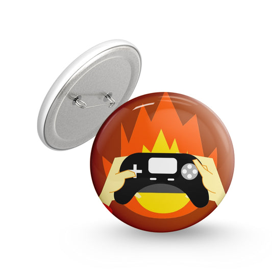 Hard Game Pin-back Button Badge