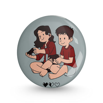 Best Friends Game Pin-back Button Badge