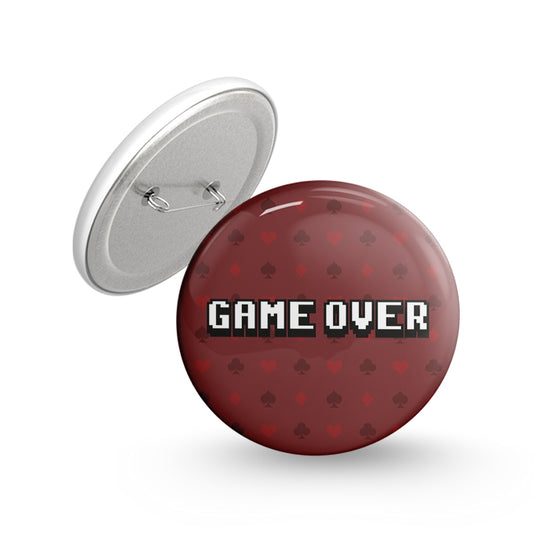 Game Over Pin-back Button Badge