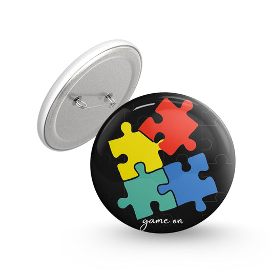 Game On Pin-back Button Badge