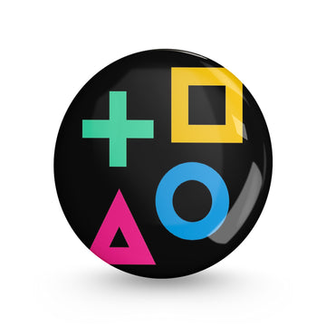 Control Keys Pin-back Button Badge