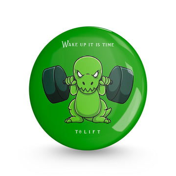 Dino lift Pin-back Button Badge