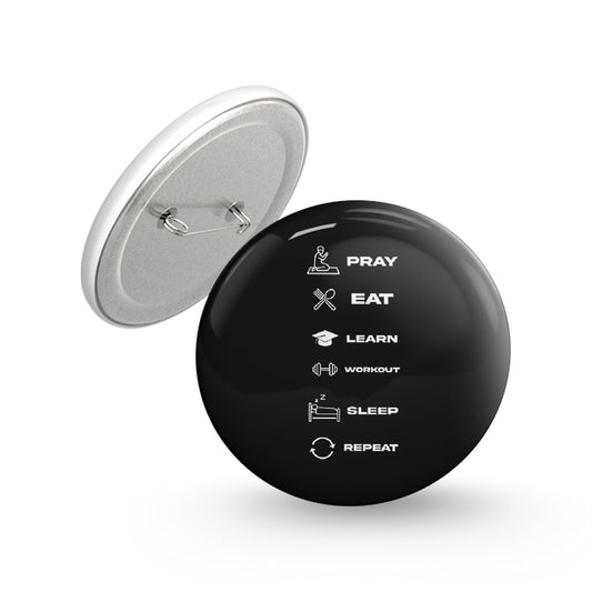 Workout Routine Pin-back Button Badge