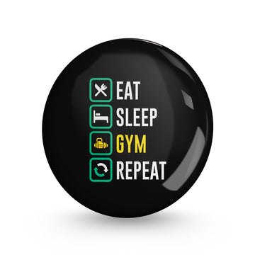 Gym Routine Pin-back Button Badge