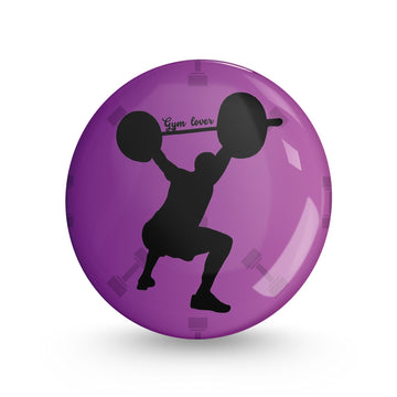 Weight Lifter Pin-back Button Badge