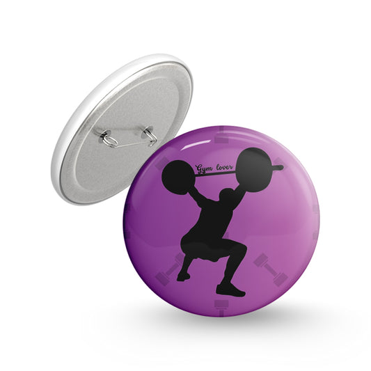 Weight Lifter Pin-back Button Badge
