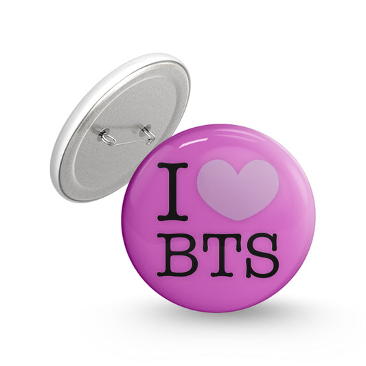 I Love BTS Pin-back Button Badge
