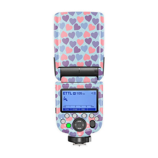 Cute Little Hearts Camera Flash Skin
