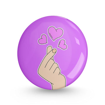 Purple Hearts Pin-back Button Badge