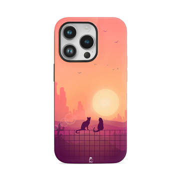 Sunset With Cats Flexible Soft Silicone Case