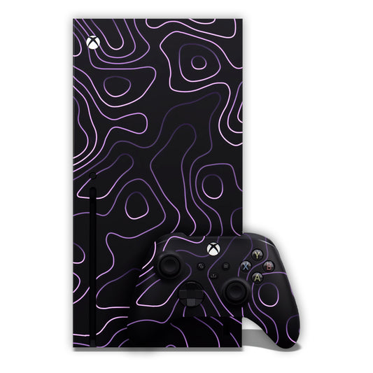 Purple Topograph Xbox Skin