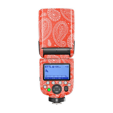 Red Paisley Camera Flash Skin