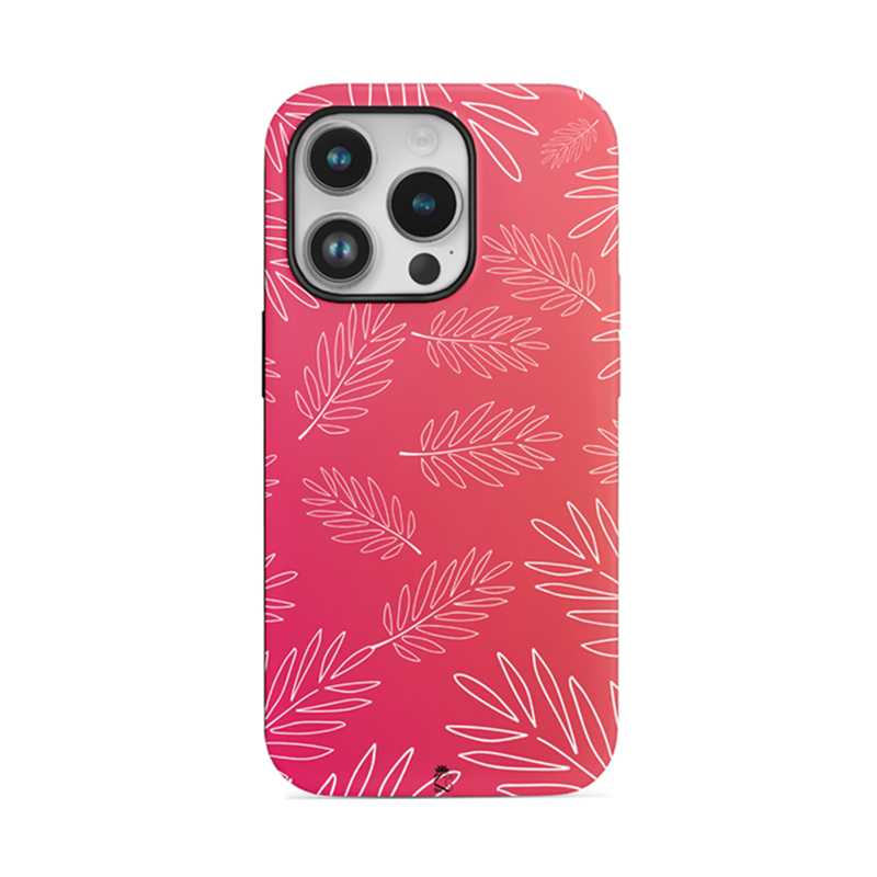 Pink Leaf Flexible Soft Silicone Case