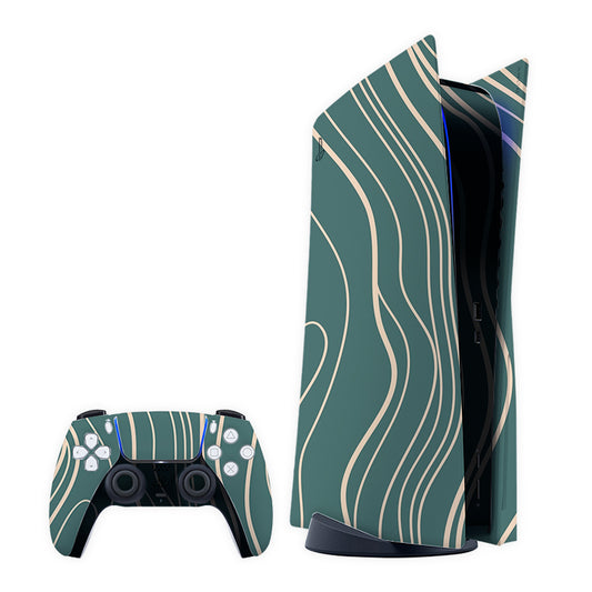 Shades of Teal Play Station Skin