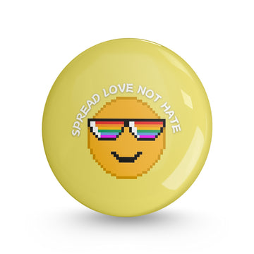 Spread Love Not Hate Pin-back Button Badge