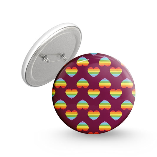 Hearts Pin-back Button Badge