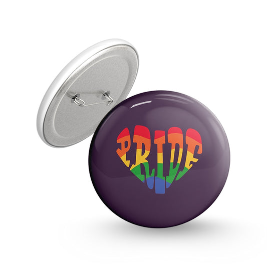 Pride Heart Pin-back Button Badge