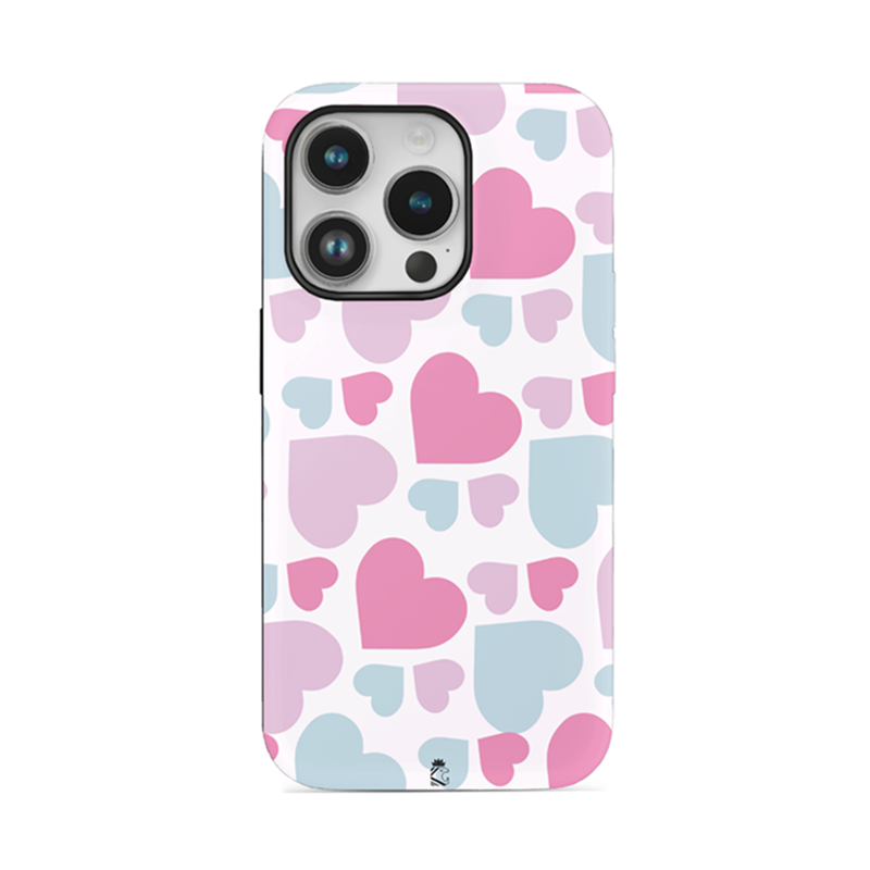 Mint Hearts Flexible Soft Silicone Case