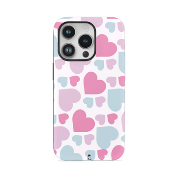Mint Hearts Flexible Soft Silicone Case