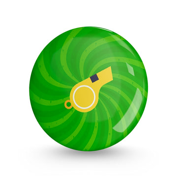 Whistle to Start the Game Pin-back Button Badge