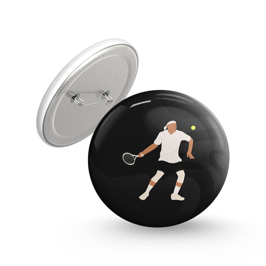 Tennis Pin-back Button Badge