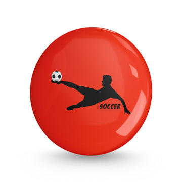 Soccer Pin-back Button Badge