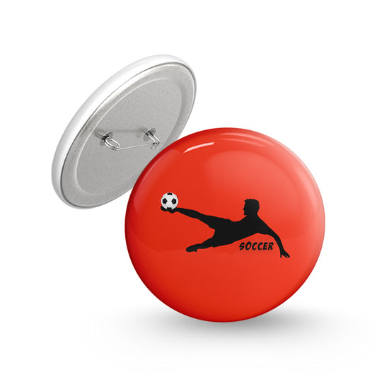 Soccer Pin-back Button Badge