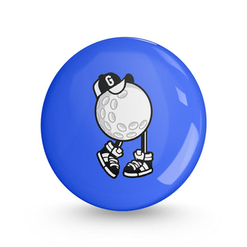Golf Hit Pin-back Button Badge