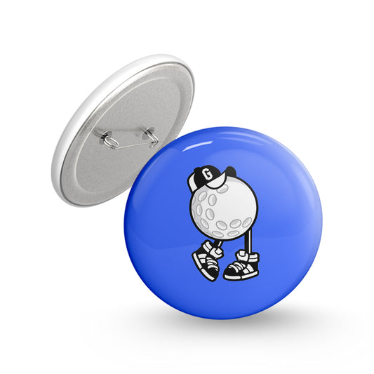 Golf Hit Pin-back Button Badge