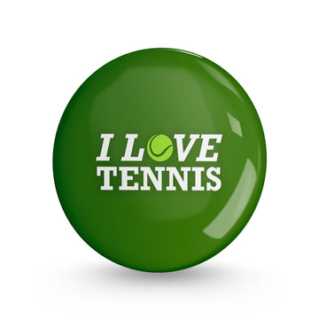 I Love Tennis Pin-back Button Badge
