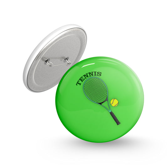 Tennis Pin-back Button Badge