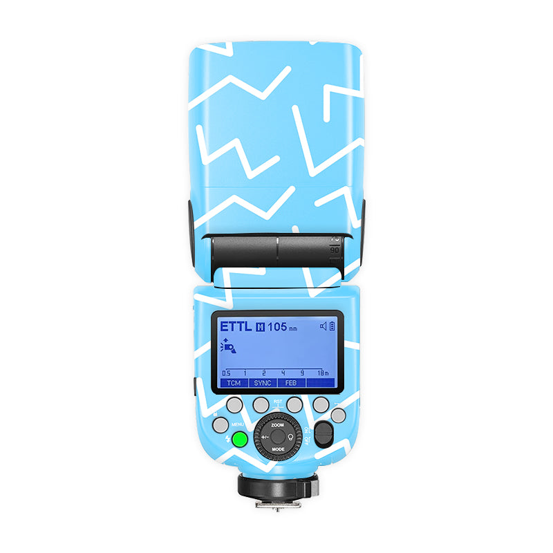 Blue Radiant stripes Camera Flash Skin