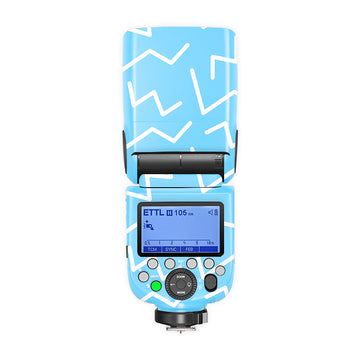 Blue Radiant stripes Camera Flash Skin
