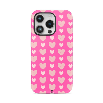 Pink Hearts Flexible Soft Silicone Case