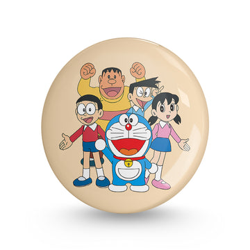 Doremon Family Pin-back Button Badge