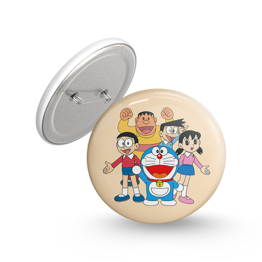 Doremon Family Pin-back Button Badge
