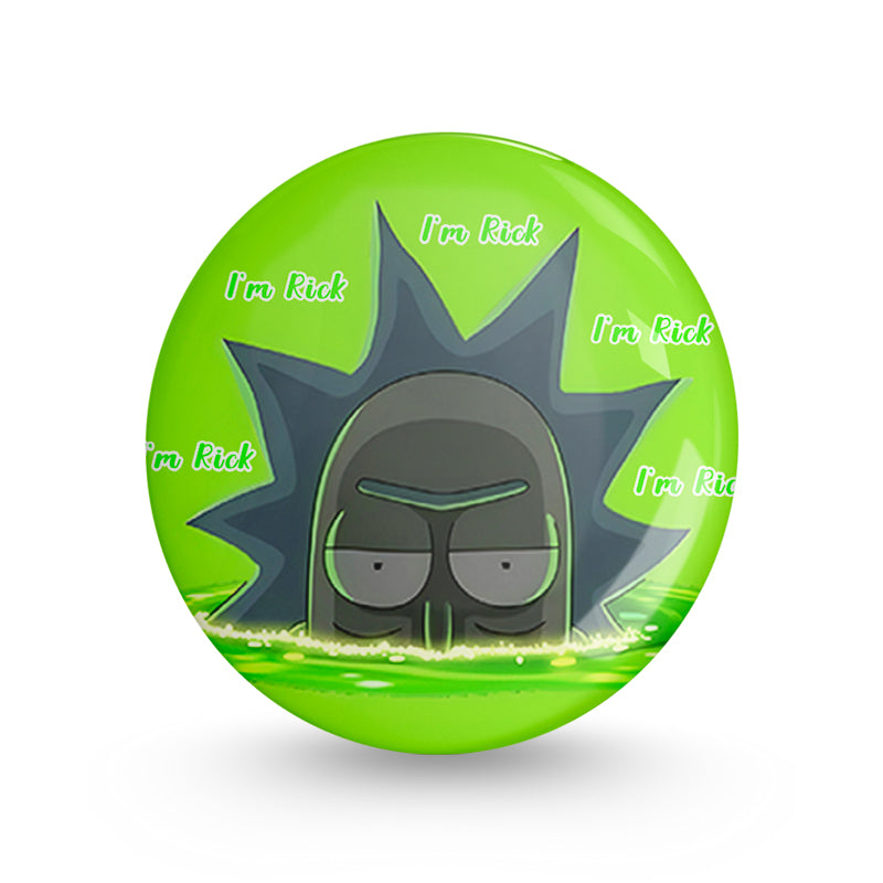 Ricky and Monty Pin-back Button Badge