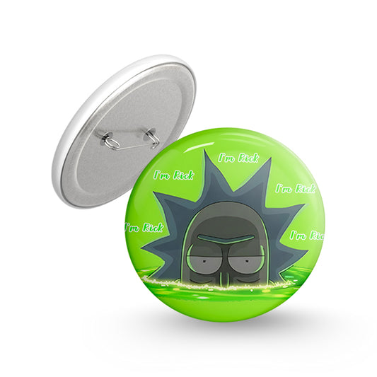 Ricky and Monty Pin-back Button Badge
