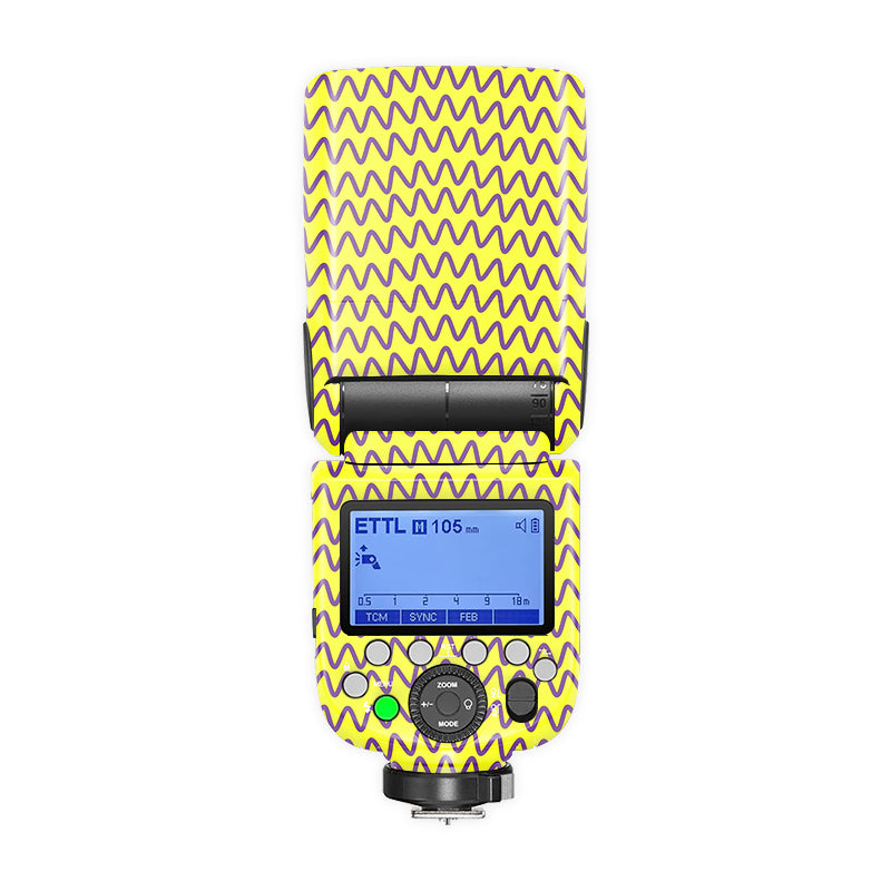 Yellow Stripes Camera Flash Skin