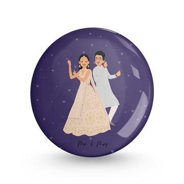 Mr & Mrs Pin-back Button Badge