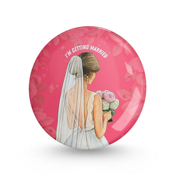 Bride Pin-back Button Badge
