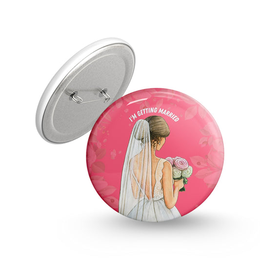 Bride Pin-back Button Badge