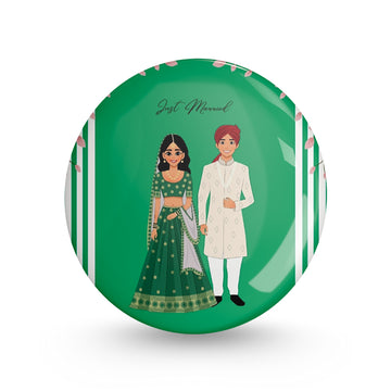 Just Married Pin-back Button Badge
