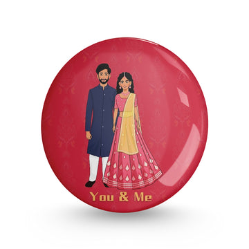 You and Me Pin-back Button Badge